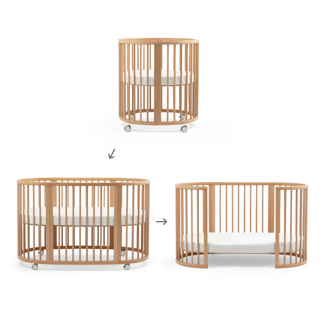 Cuna convertible Sleepi™ 3 en 1 con colchones y kit de extensión.