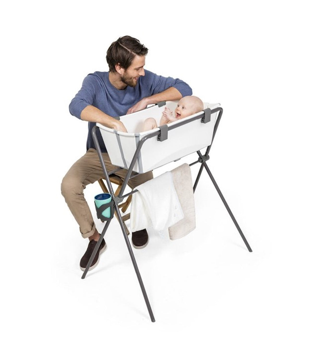 Paquete Stand Stokke® más Flexi Bath® Bundle Blanco