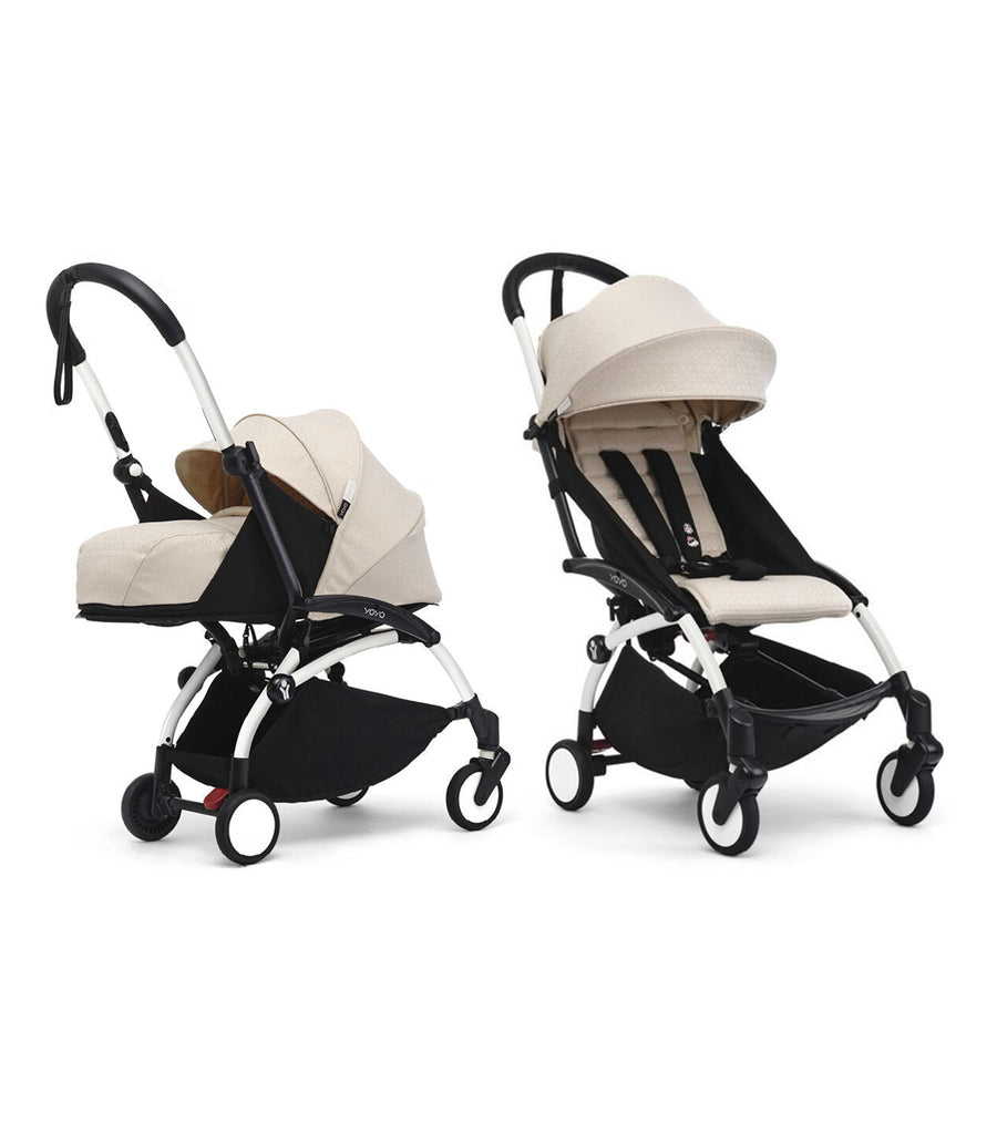 YOYO³x Bonpoint: Coche Stokke® Blanco con Pack Recién Nacido 0+ y Pack 6+