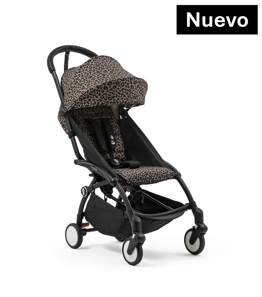 Cochecito Stokke® YOYO® Wild, Negro con 6+ Leopardo