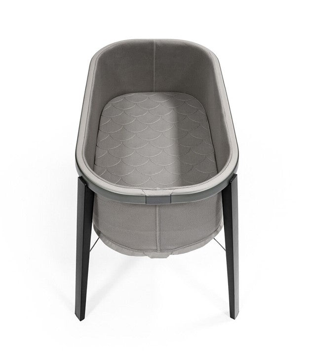 Minicuna Stokke® Snoozi™ para bebés de 0 a 9 meses Graphite Grey