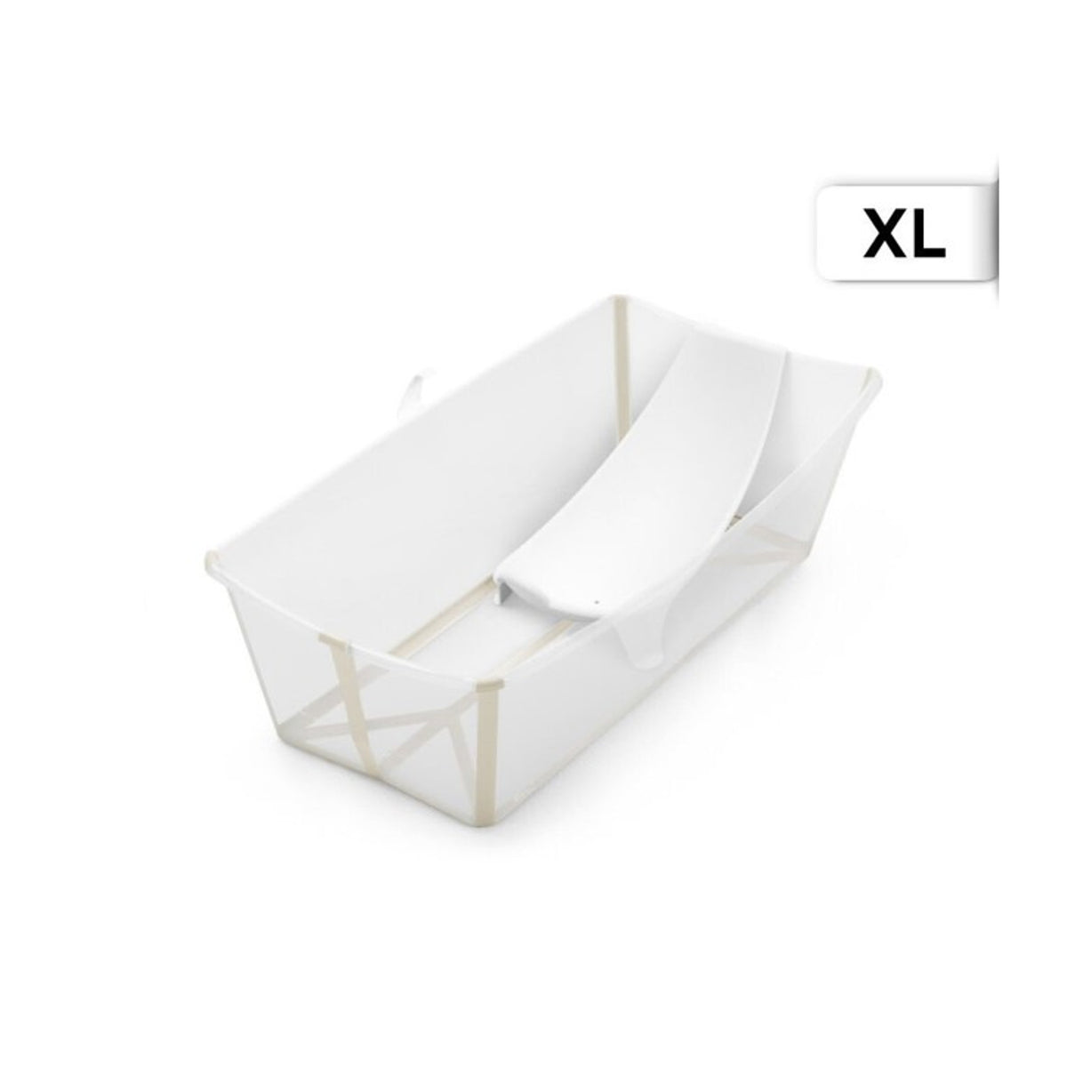 Bañera Stokke® Flexi Bath® XL con soporte para recién nacido Sandy Beige