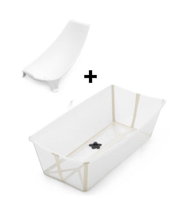 Bañera Stokke® Flexi Bath® XL con soporte para recién nacido Sandy Beige