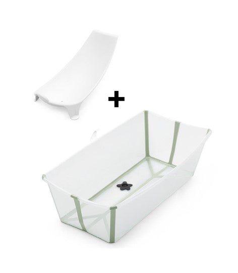 Bañera Stokke® Flexi Bath® XL con soporte para recién nacido Green