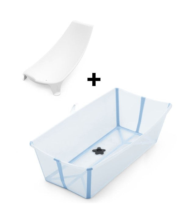 Bañera Stokke® Flexi Bath® XL con soporte para recién nacido Ocean Blue